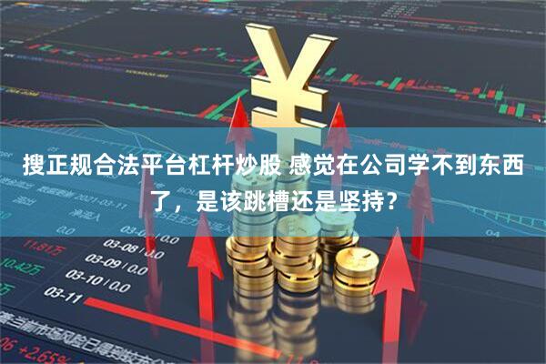 搜正规合法平台杠杆炒股 感觉在公司学不到东西了，是该跳槽还是坚持？